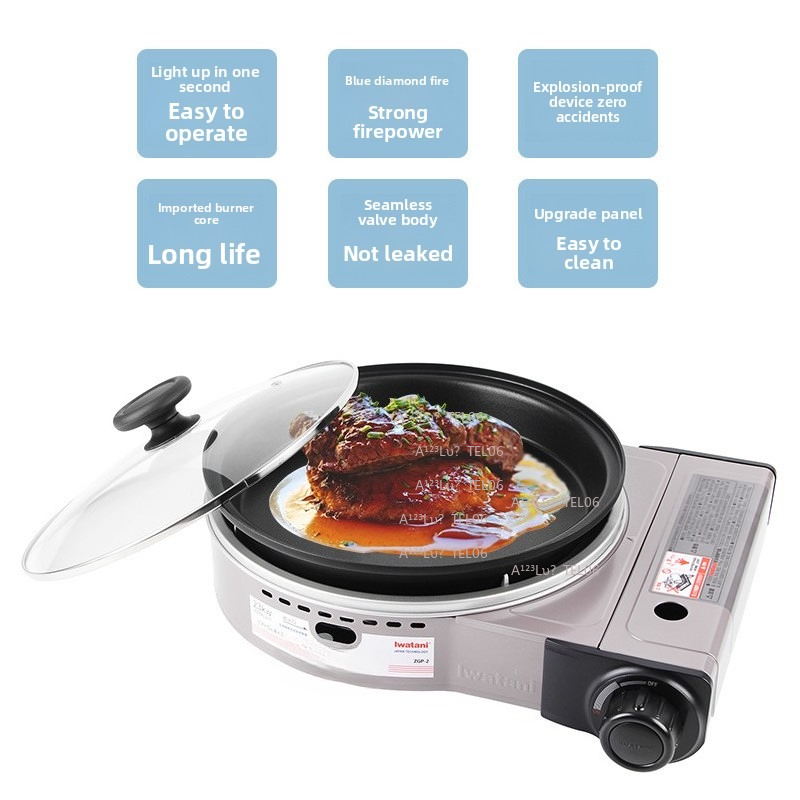 Camping Cooking Gas - Réchaud à gaz portable coupe-vent, brûleur