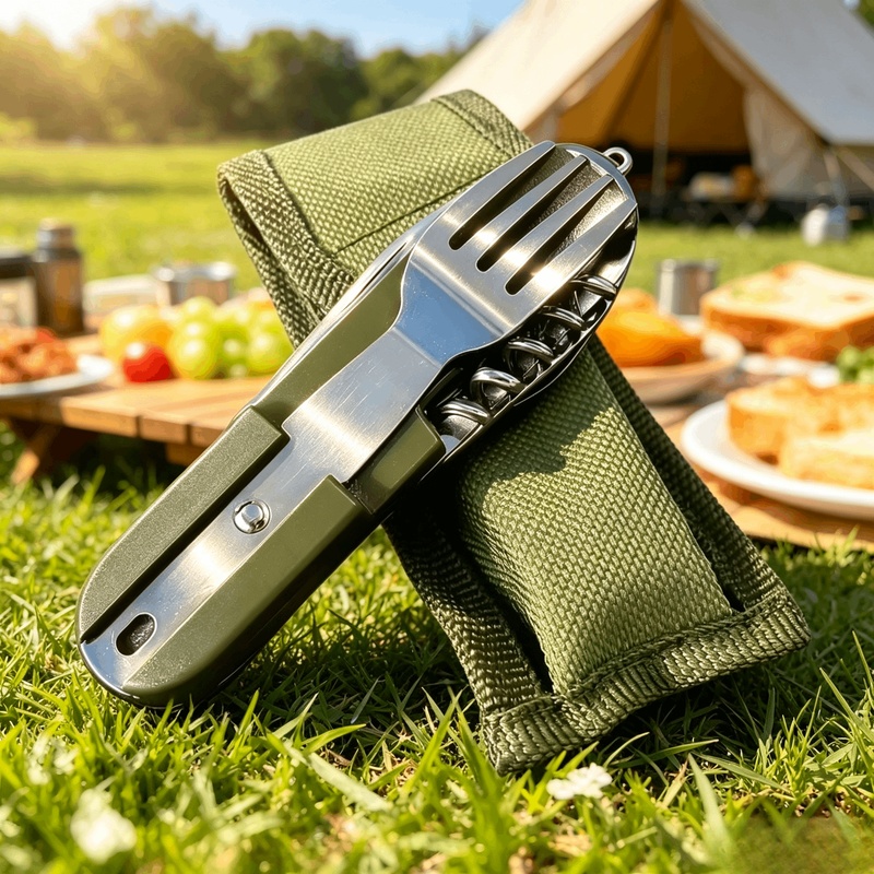 Camping Cooking Knife Set - Ensemble de couverts de camping 7