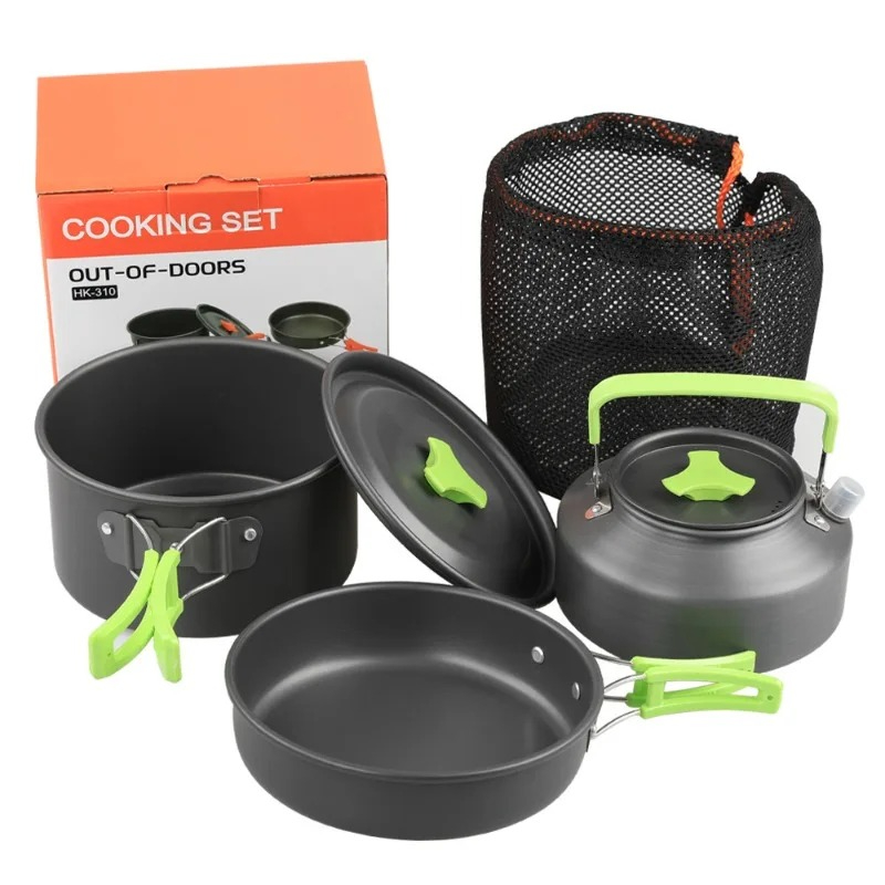 Camping Cooking Set With Kettle - Ensemble de cuisine de camping, ensemble