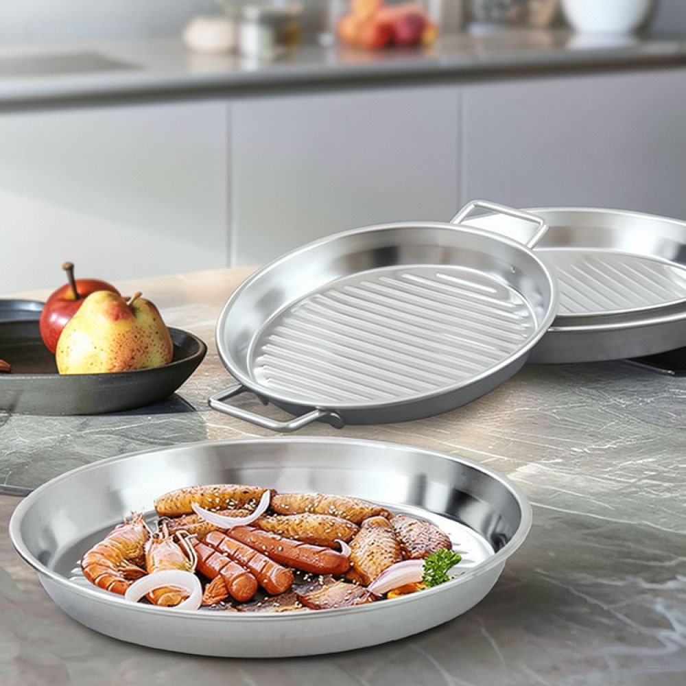 Camping Cooking Griddle - Poêle à griller portable en acier