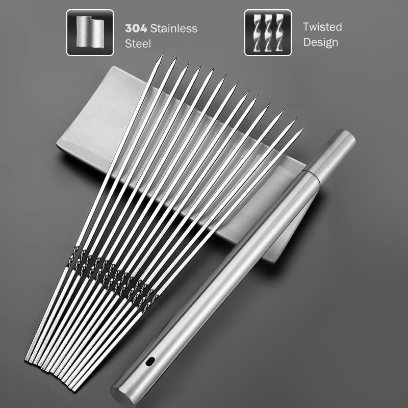 Camping Cooking Candle - Brochettes de barbecue réutilisables en acier