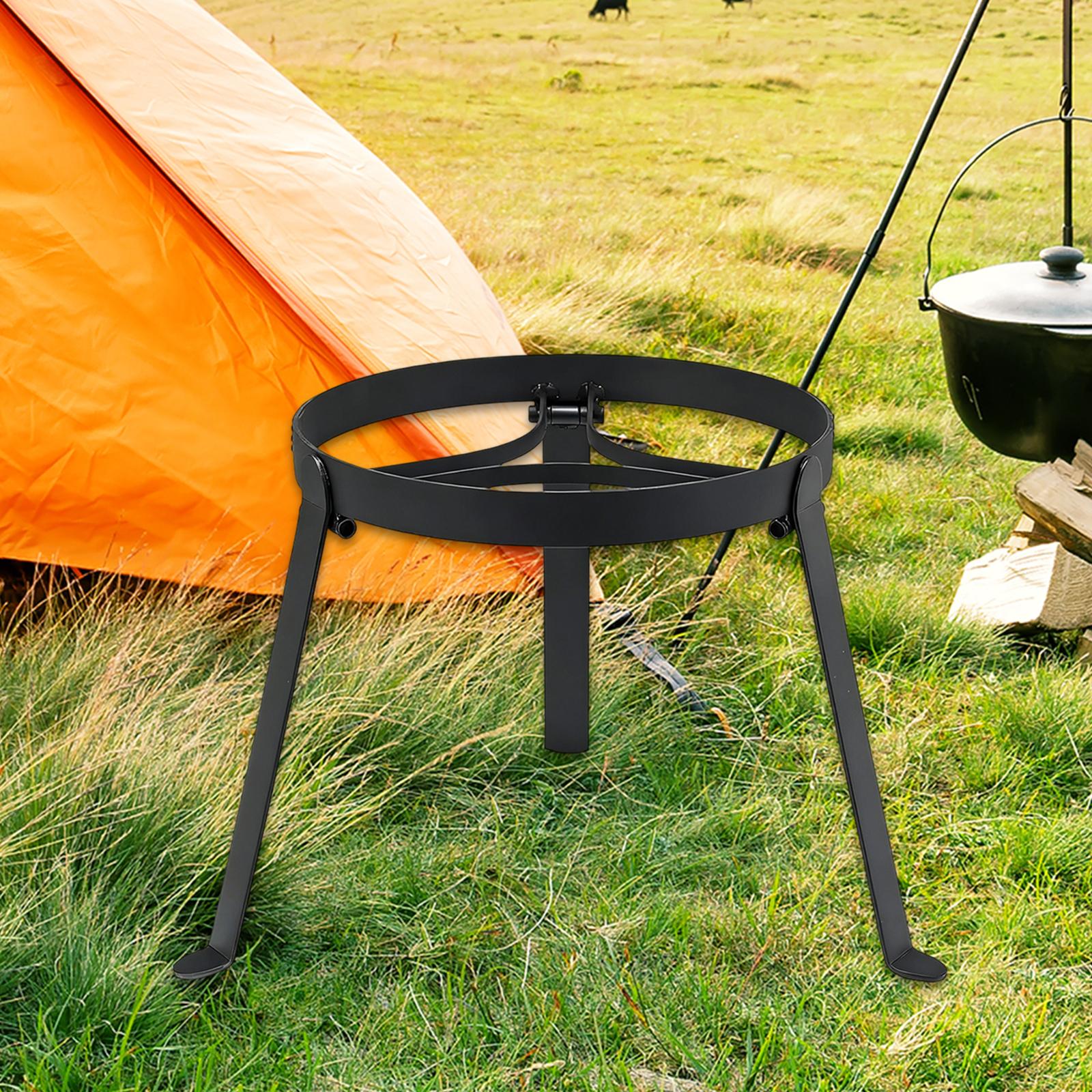 Camping Cooking Griddle - Trépied pliable en fer pour cuisson