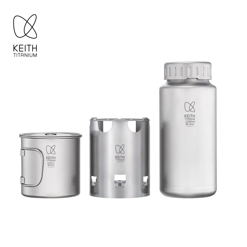 Camping Cooking Device - KEITH Ensemble de camping en titane