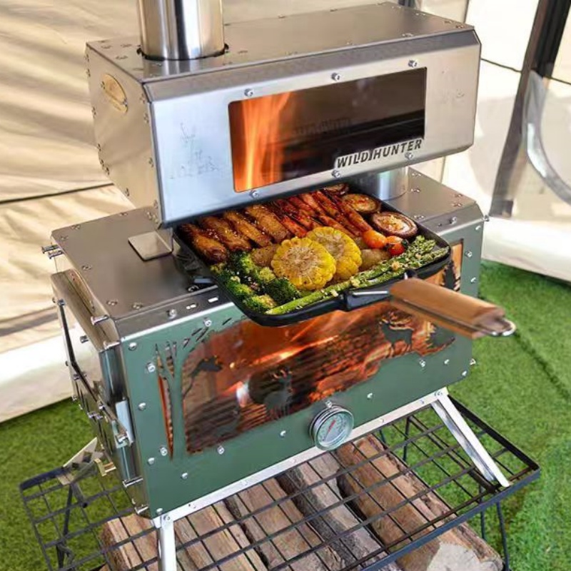 Camping Cooking Area - Poêle à bois de camping avec