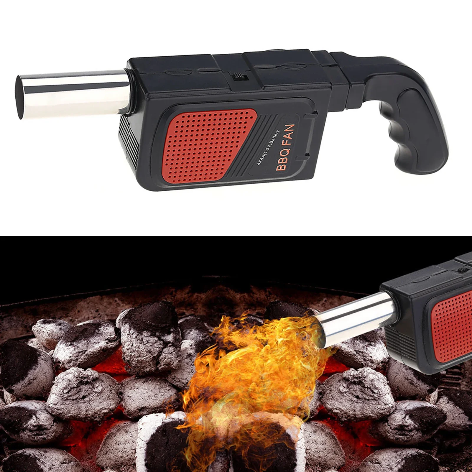 Camping Cooking Device - Ventilateur électrique portable pour barbecue, souffleur