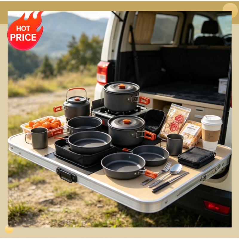 Camping Cooking Candle - Ensemble de cuisine de camping, vaisselle