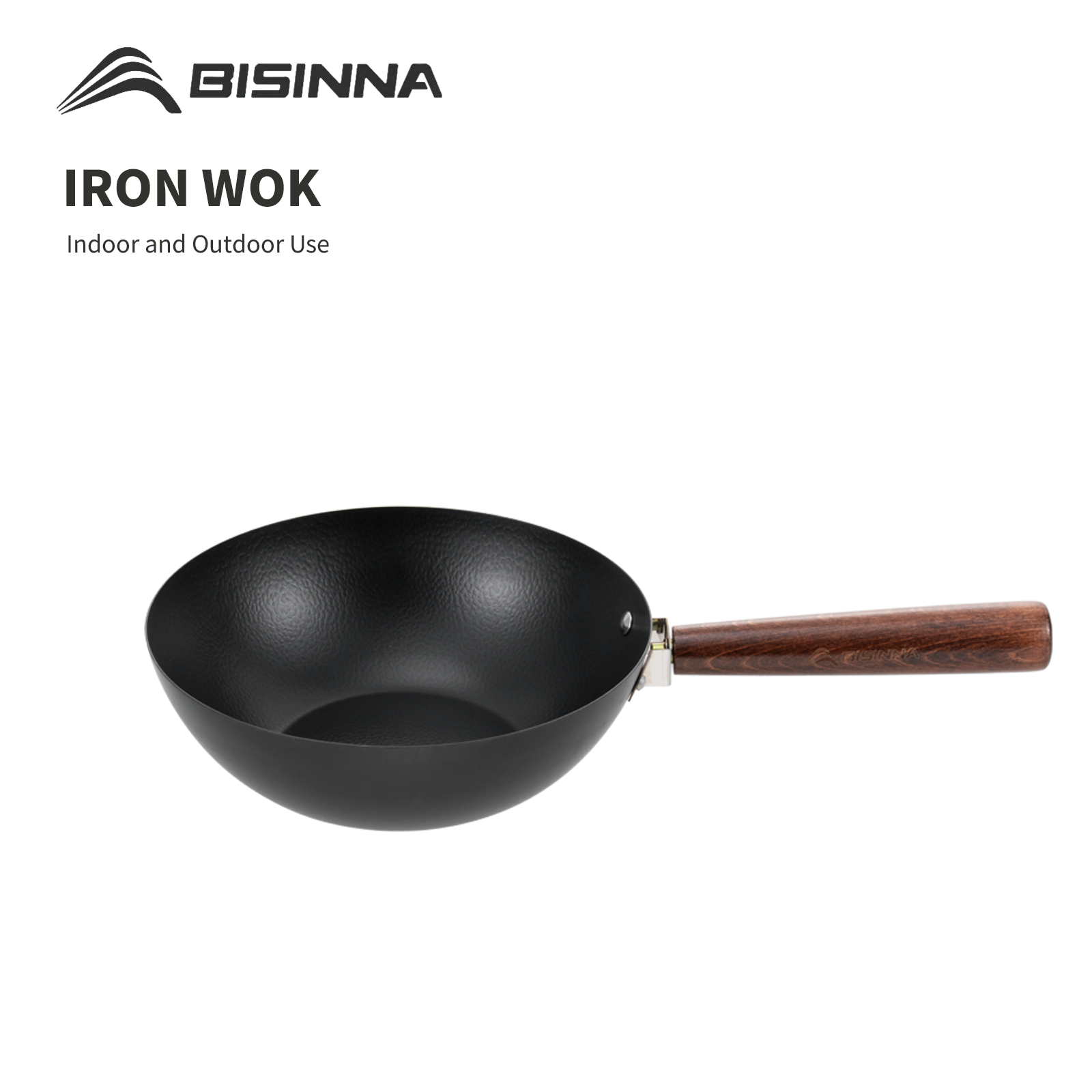Camping Cooking Candle - BISINNA Wok en fer de 24