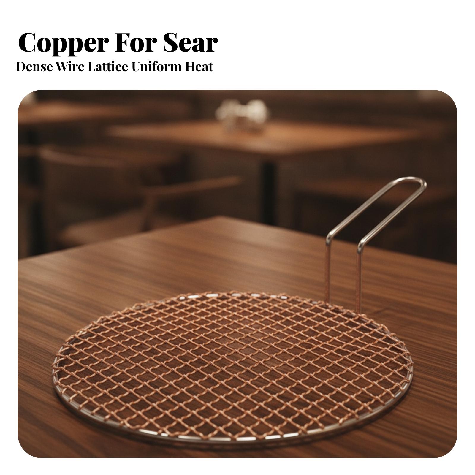 Grille ronde en cuivre portabl - Camping Cooking Area avis et prix