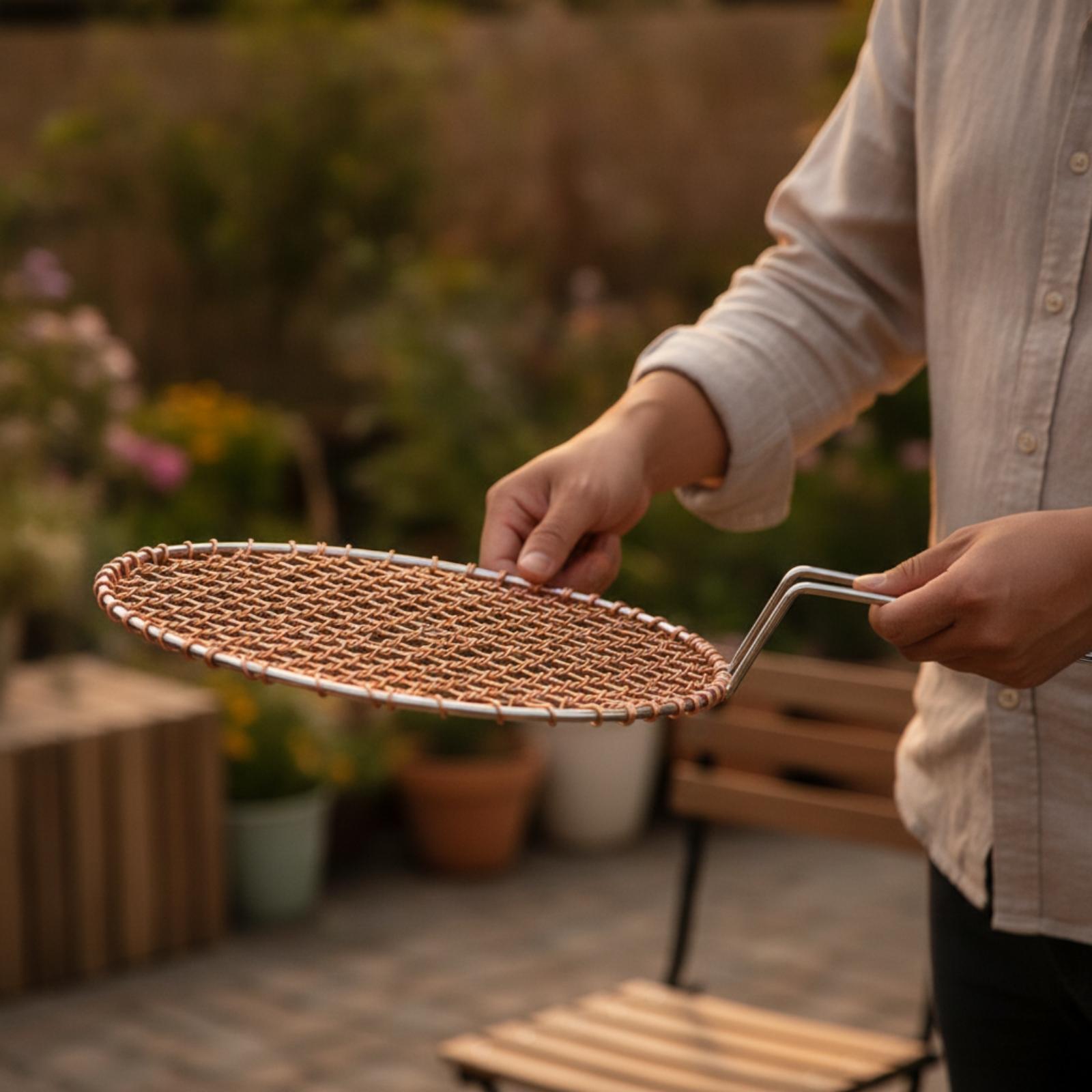 Grille ronde en cuivre portabl - Camping Cooking Area avis et prix