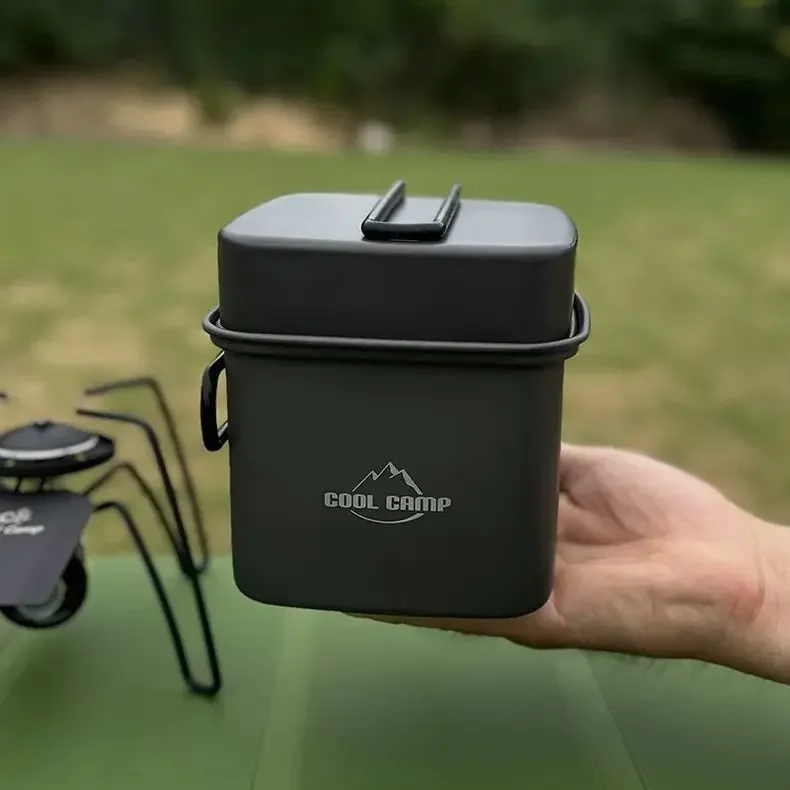 Pot carré de Camping en plein  - Camping Cooking Box Set avis et prix