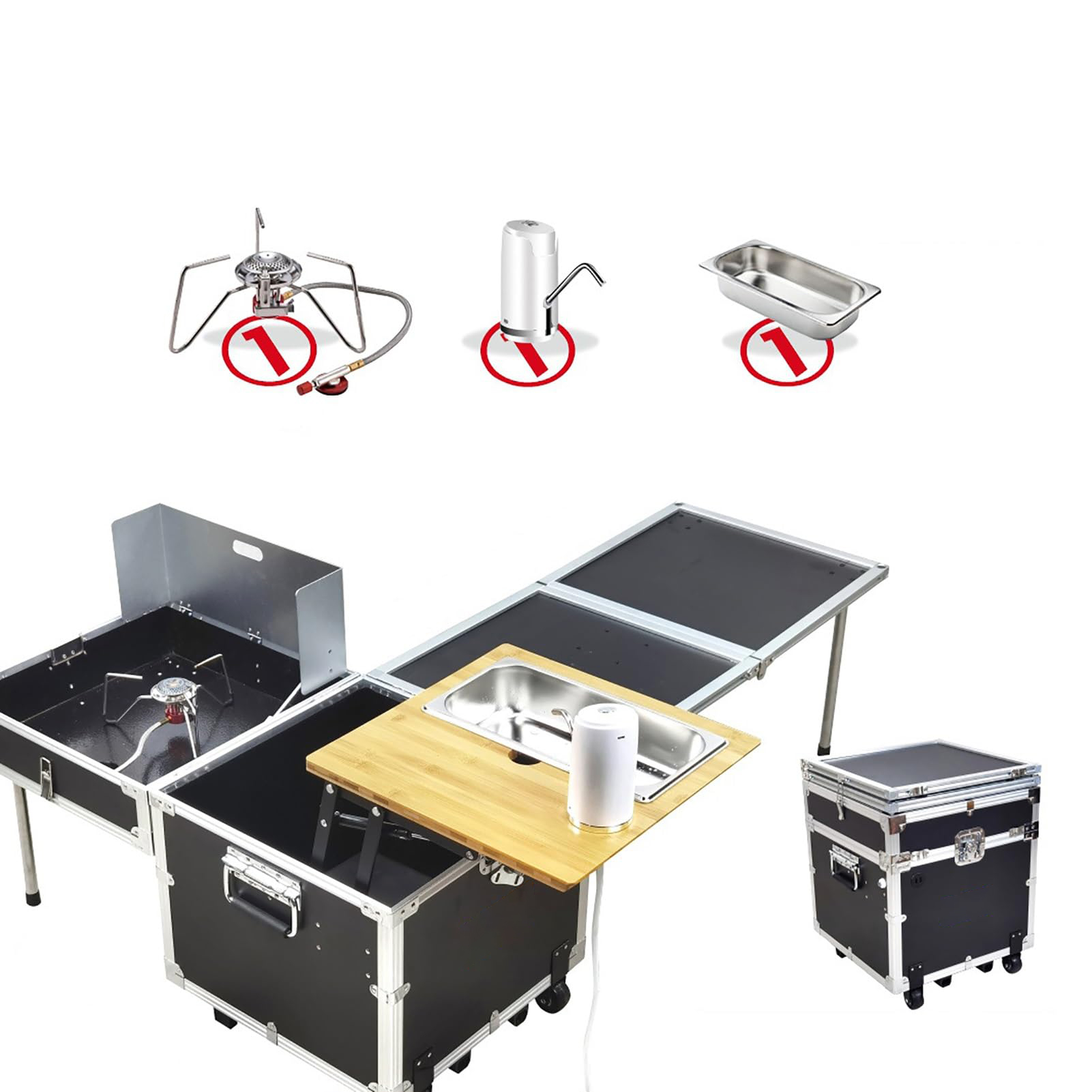 Ensemble de cuisine de camping - Camping Cooking Box Set avis et prix