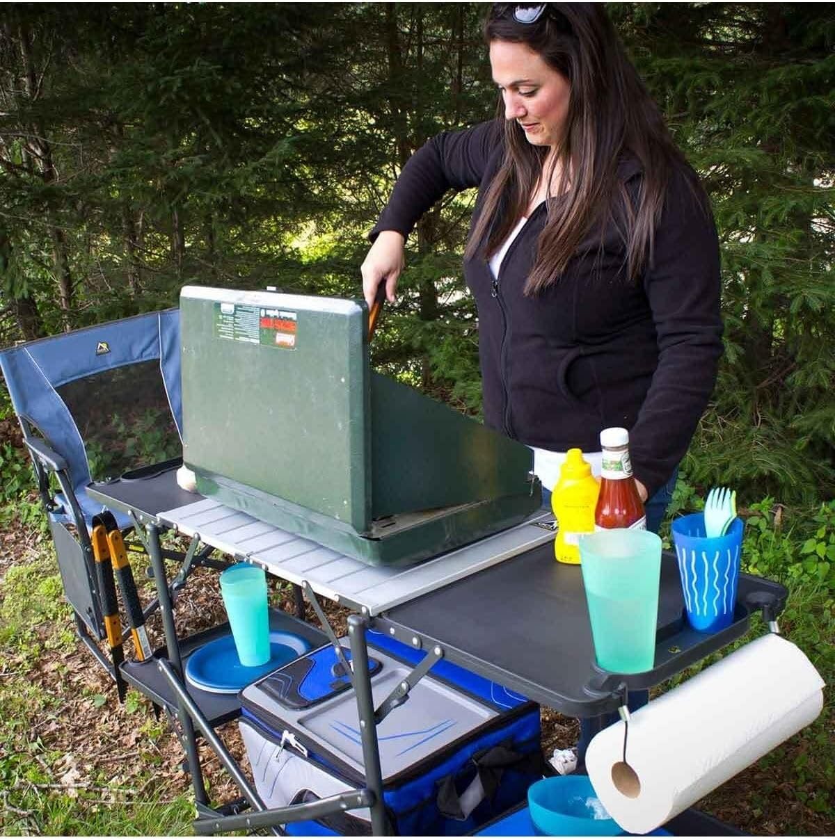 Table de cuisine de camping po - Camping Outdoor Cooking Table avis et prix
