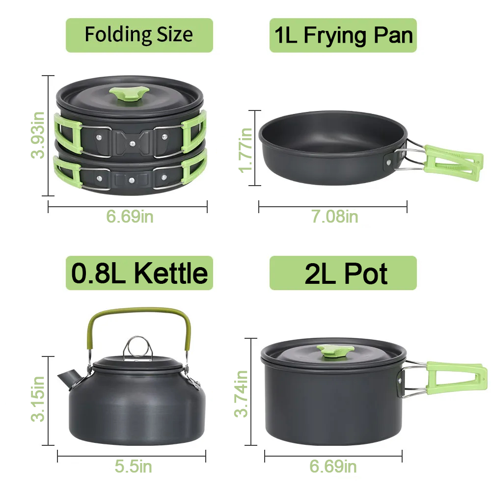 Batterie de cuisine de Camping - Camping Cooking Set With Kettle avis et prix