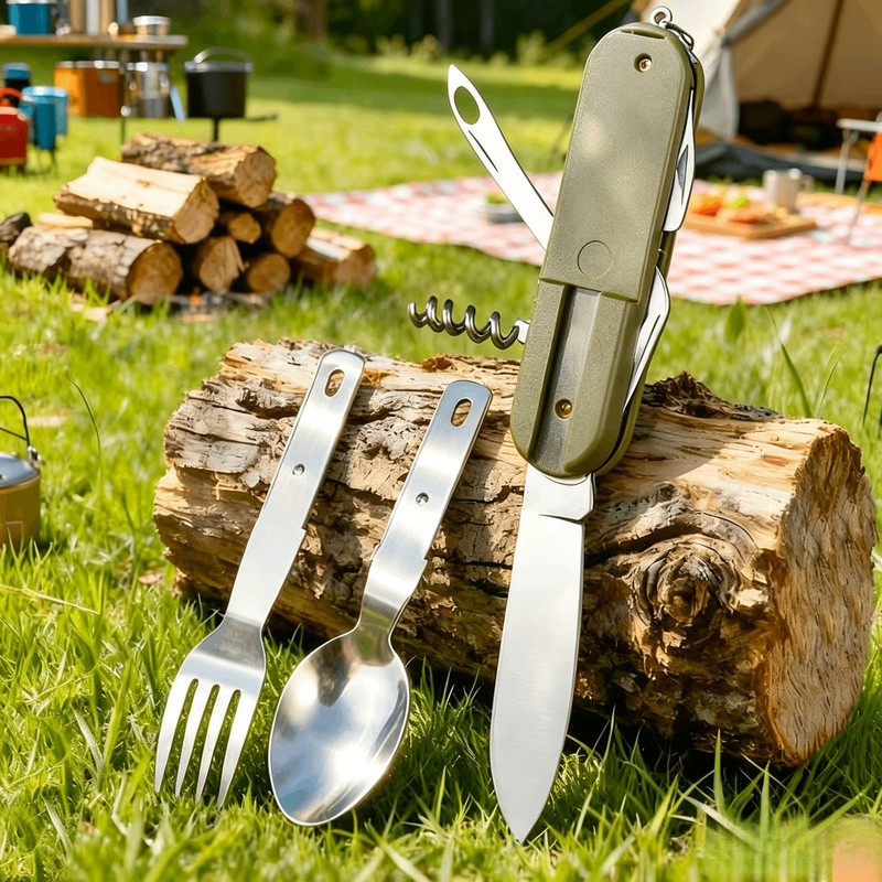 Ensemble de couverts de campin - Camping Cooking Knife Set avis et prix
