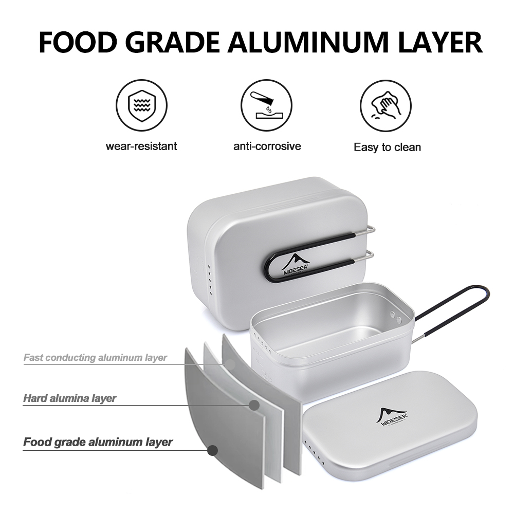 Boîte à déjeuner en aluminium  - Camping Cooking Candle avis et prix
