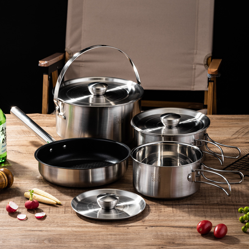 Ensemble de cuisine portable p - Camping Cooking Box Set avis et prix