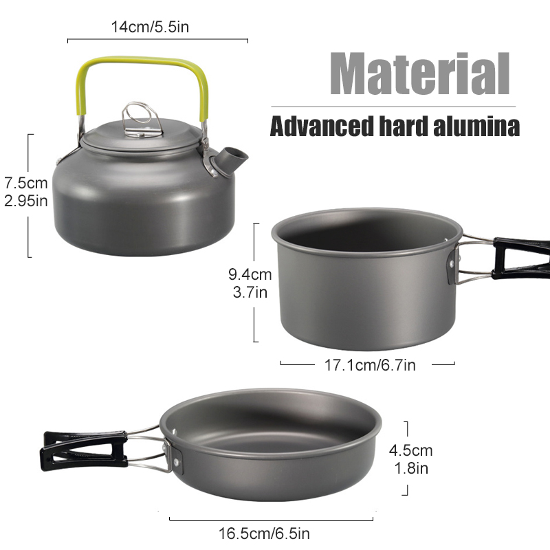WESTTUNE – Kit d'ustensiles de - Camping Cooking Set With Kettle avis et prix