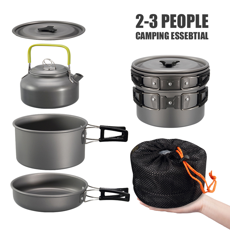 WESTTUNE – Kit d'ustensiles de - Camping Cooking Set With Kettle avis et prix