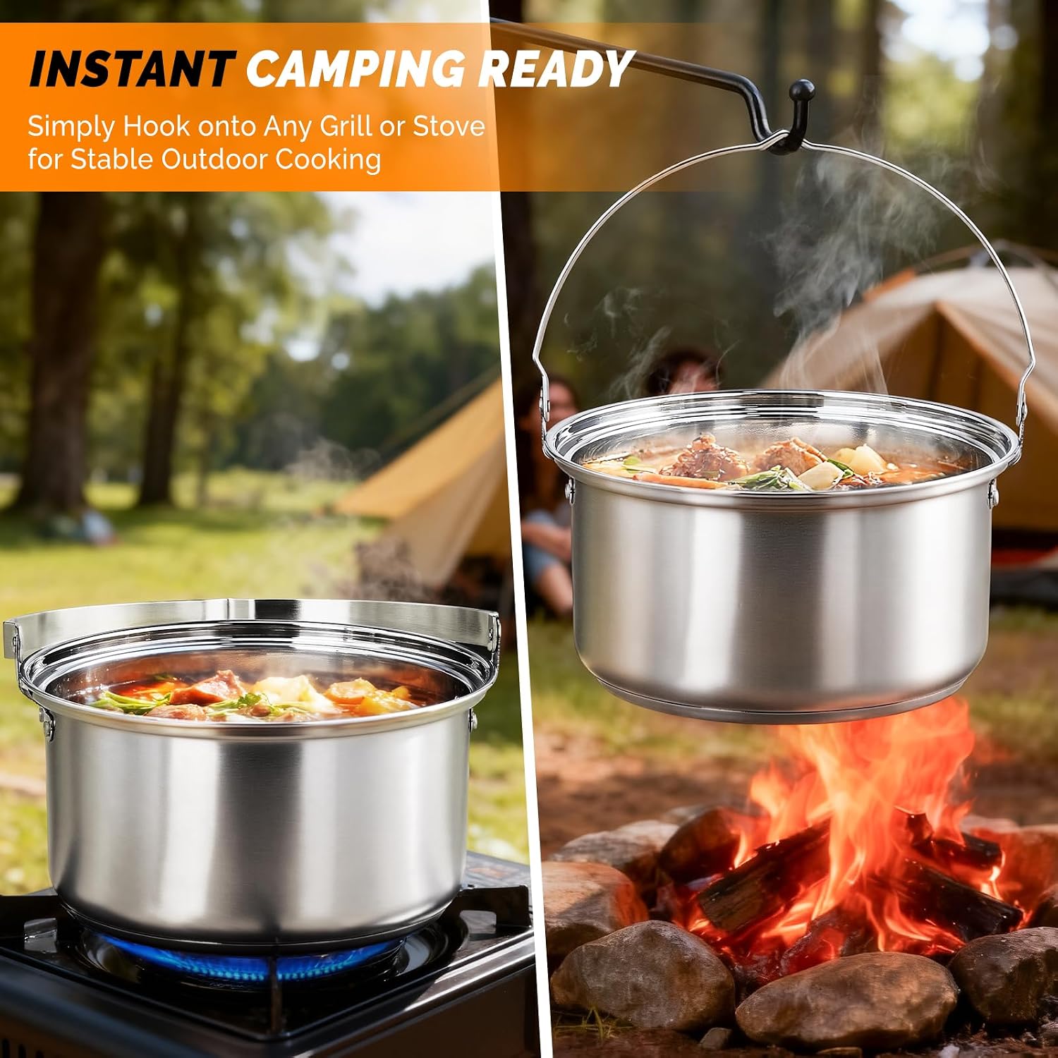 Ensemble de 6 ustensiles de cu - Camping Cooking Set With Kettle avis et prix