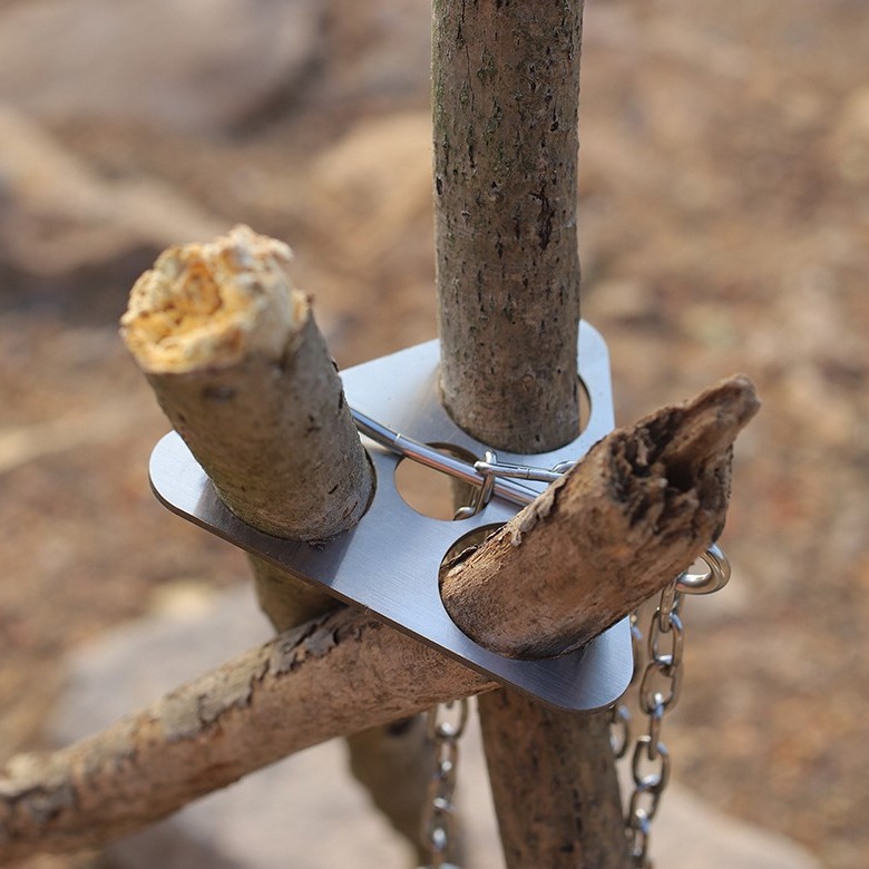 Support de cuisson portable en - Camping Cooking Hanger avis et prix