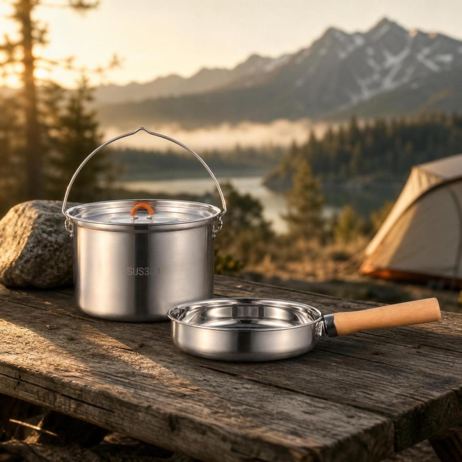Bouilloire de cuisine d'extéri - Camping Cooking Set With Kettle avis et prix