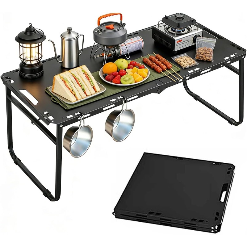 Table de camping pliable régla - Camping Outdoor Cooking Table avis et prix