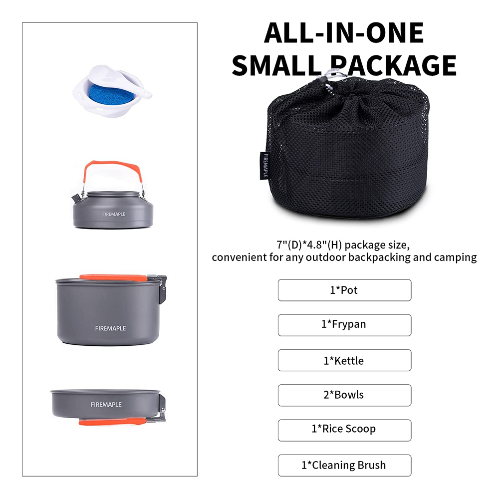 Ensemble de casseroles de piqu - Camping Cooking Box Set avis et prix