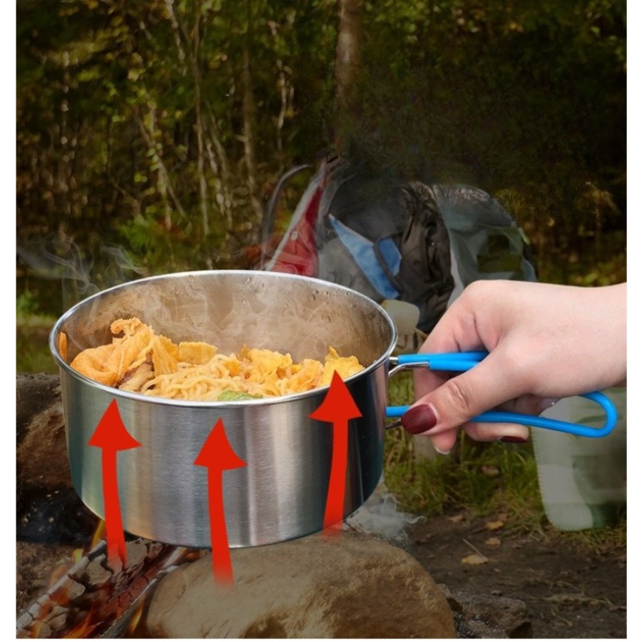 Ensemble de 8 pièces de batter - Camping Cooking Set With Kettle avis et prix